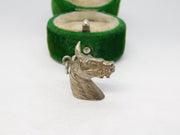Sterling Silver Horse Head Charm Pendant Vintage c1970