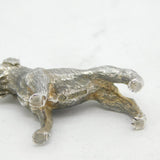 Cast Sterling Silver Bulldog Figurine Ornament Contemporary 2016 London
