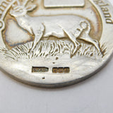 Sterling Silver 'Game Finders, England' Fob Medal Vintage 1988 Edinburgh