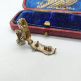 Sterling Silver Old Lady That Lived in a Shoe Charm Pendant Vintage c1970