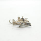 Sterling Silver Water Plane Hovercraft Style Charm Vintage c1970