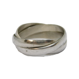 Sterling Silver Triple Band Russian Wedding Ring Vintage c1970 Size U