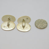 Pair Of Sterling Silver Maltese Cross Oval Gents Cufflinks Vintage c1970