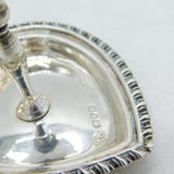 Victorian Miniature Sterling Silver Heart Shaped Chamberstick Antique 1891