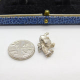 Sterling Silver Donkey with Baskets Charm Pendant Vintage c1970