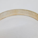 Sterling Silver Floral Pattern Hinged Bangle Hallmarked 1979 Birmingham