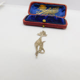 Sterling Silver Alley Cat Silhouette Charm Pendant Vintage c1970