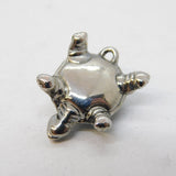 Silver Plated & Enamel Tortoise Pendant Vintage c1990s