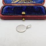 Sterling Silver Plain Dog Tag Charm Pendant Vintage c1970