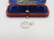 Sterling Silver Plain Dog Tag Charm Pendant Vintage c1970