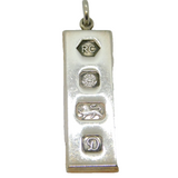Sterling Silver Bullion Bar Ingot Pendant Vintage 1978 Sheffield