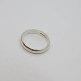 Sterling Silver 4mm Wide Rounded Band Wedding Ring Modern c1970 Size N
