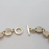 Sterling Silver Multi-Disc Circles Panel Form T-Bar Bracelet Contemporary c2000