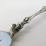 19th Century Italian .800 Silver & Enamel Venice Souvenir Spoon Antique c1880s
