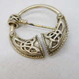 Sterling Silver Celtic Penannular Brooch Pin Vintage c1970s