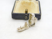 Sterling Silver Family in the Shoe Charm Pendant Vintage c1970