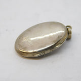 Sterling Silver Floral Locket Charm Pendant Vintage c1970s