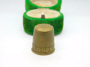 Edwardian Brass Advertisting Thimble 'Use Hudsons Soap' Antique c1910