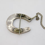 Victorian Sterling Silver Lucky Horseshoe Brooch Antique Birmingham