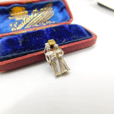 Sterling Silver Married Couple Charm Pendant Vintage c1970