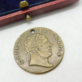 Kign George III 'The Good Old Days' Gaming Counter Coin Pendant Antique