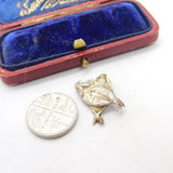 Sterling Silver Fish Supper Charm Pendant Vintage c1970