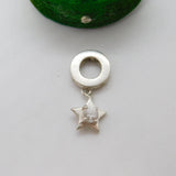 PANDORA Sterling Silver Star Paste Charm Pendant Vintage c1970