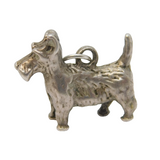 Sterling Silver Westie Terrier Dog Charm Pendant Vintage c1970s