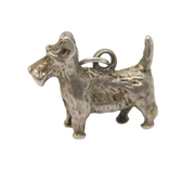 Sterling Silver Westie Terrier Dog Charm Pendant Vintage c1970s