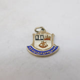 Sterling Silver Weston Super Mare Enamel Charm Pendant Vintage c1970