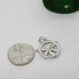 Sterling Silver Paste Set Dragonfly Charm Pendant Vintage c1970