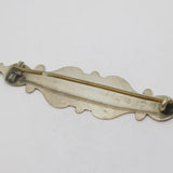 Large Victorian Sterling Silver Floral Sweetheart Brooch Antique c1890