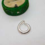 Sterling Silver Swirl Drop Charm Pendant Vintage c1970