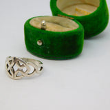 Sterling Silver Celtic Knot Style Ring Vintage c1970 Size N 1/2