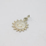 Sterling Silver Smiling Sunshine Charm Pendant Vintage c1970