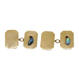 9ct Yellow Gold Shibayama Insect Bug Pair of Cufflinks Vintage Birmingham