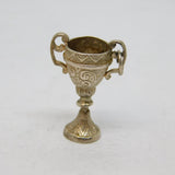 Sterling Silver Patterned Trophy Cup Charm Pendant Vintage c1970