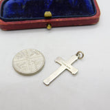 Sterling Silver Cross Charm Pendant Vintage c1970