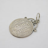 Queen Victorian Sterling Silver 1887 Shilling Coin Fob Pendant Antique