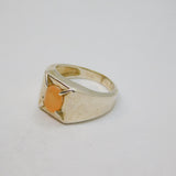 Sterling Silver Faceted Peach Quartz Modern Dress Ring Vintage 2005 Size N