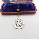 Sterling Silver 'Ottawa' Maple Leaf Tourist Charm Pendant Vintage c1970