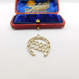 Sterling Silver Lucky Horseshoe Charm Pendant Vintage c1970
