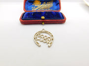 Sterling Silver Lucky Horseshoe Charm Pendant Vintage c1970