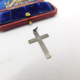 Sterling Silver Crucifix Cross Charm Pendant Vintage c1970
