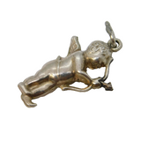 Sterling Silver Cupid Archer Charm Pendant Vintage c1970