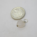 Sterling Silver Heart Cut Quartz Charm Pendant Vintage c1970s