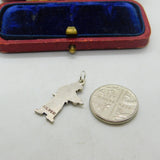 Sterling Silver & Enamel Napoleon Bonaparte Charm Pendant Vintage c1970