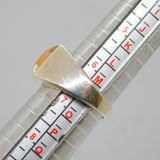 Sterling Silver Faceted Peach Quartz Modern Dress Ring Vintage 2005 Size N