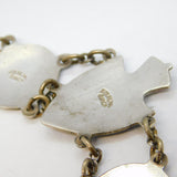 Sterling Silver & Colourful Enamel Bahamas Souvenir Bracelet Antique c1940