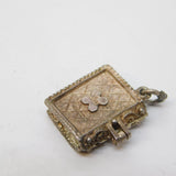 Sterling Silver Opening Holy Bible Charm Pendant Vintage c1970